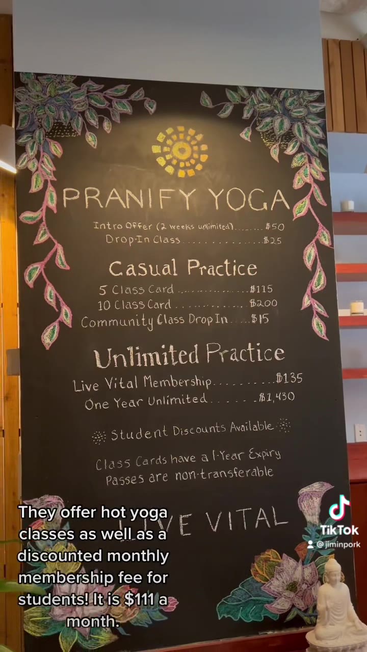 Student pricing on the board